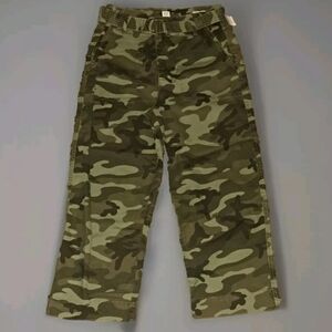 Gap Belted Green Camo Capri Pants Size 6 NWT Military Camouflage Khaki  B23#8
